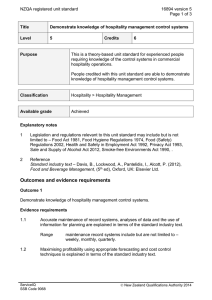 NZQA registered unit standard 16894 version 5  Page 1 of 3