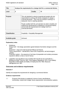 NZQA registered unit standard 22031 version 4  Page 1 of 3