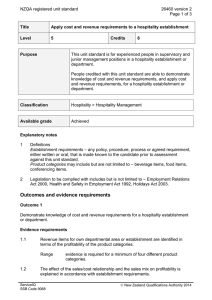 NZQA registered unit standard 26460 version 2  Page 1 of 3