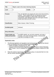 NZQA unit standard 8300 version 6