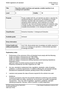 NZQA registered unit standard 21279 version 4  Page 1 of 5