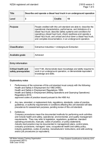 NZQA registered unit standard 21816 version 3  Page 1 of 4
