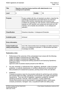 NZQA registered unit standard 7151 version 7  Page 1 of 4