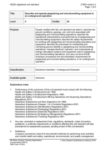 NZQA registered unit standard 21663 version 3  Page 1 of 6