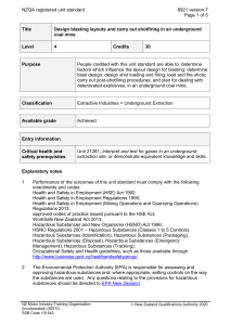 NZQA registered unit standard 8921 version 7  Page 1 of 5