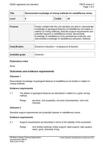 NZQA registered unit standard 15670 version 3  Page 1 of 3