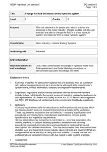 NZQA registered unit standard 242 version 9  Page 1 of 3