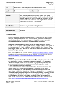 NZQA registered unit standard 5466 version 4  Page 1 of 3