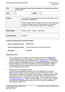 NZQA registered Australian standard 23181 version 2  Page 1 of 2