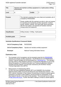 NZQA registered Australian standard 23183 version 2  Page 1 of 2