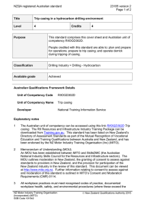 NZQA registered Australian standard 23185 version 2  Page 1 of 2