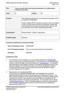 NZQA registered Australian standard 23192 version 2  Page 1 of 2