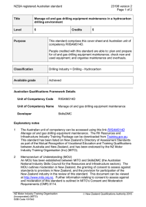 NZQA registered Australian standard 23196 version 2  Page 1 of 2