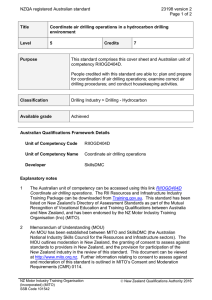 NZQA registered Australian standard 23198 version 2  Page 1 of 2