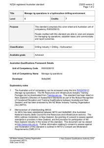 NZQA registered Australian standard 23200 version 2  Page 1 of 2
