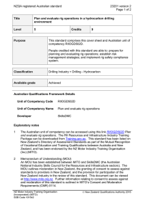 NZQA registered Australian standard 23201 version 2  Page 1 of 2