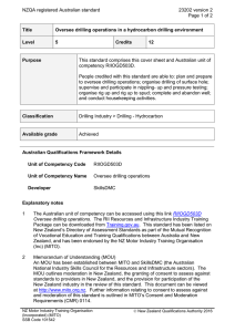 NZQA registered Australian standard 23202 version 2  Page 1 of 2