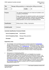 NZQA registered Australian standard 23203 version 2  Page 1 of 2