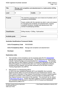 NZQA registered Australian standard 23207 version 2  Page 1 of 2