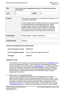 NZQA proposed Australian standard 28338 version 1  Page 1 of 2