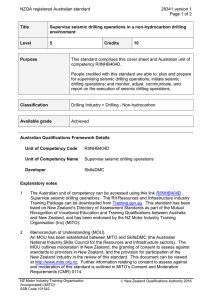 NZQA registered Australian standard 28341 version 1  Page 1 of 2