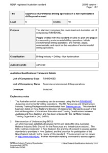 NZQA registered Australian standard 28345 version 1  Page 1 of 2