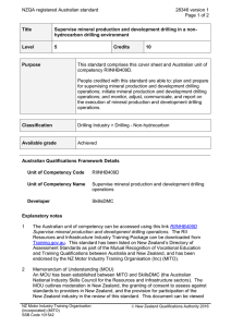 NZQA registered Australian standard 28346 version 1  Page 1 of 2