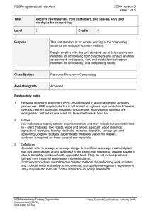NZQA registered unit standard 23304 version 3  Page 1 of 3