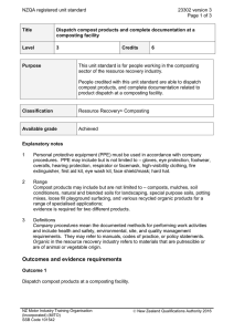 NZQA registered unit standard 23302 version 3  Page 1 of 3