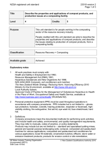NZQA registered unit standard 23318 version 2  Page 1 of 3
