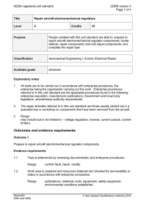 NZQA registered unit standard 22568 version 3  Page 1 of 4