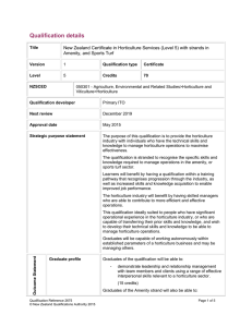 Qualification details  Amenity, and Sports Turf