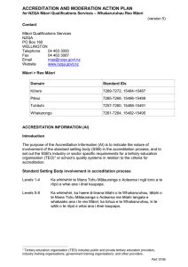 ACCREDITATION AND MODERATION ACTION PLAN