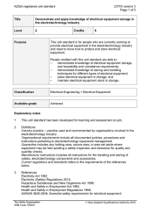 NZQA registered unit standard 23753 version 3  Page 1 of 5