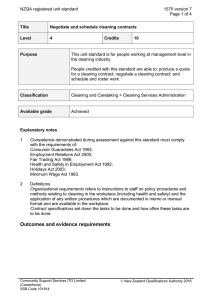 NZQA registered unit standard 1575 version 7  Page 1 of 4