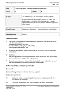 NZQA registered unit standard 17272 version 5  Page 1 of 3