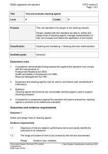 NZQA registered unit standard 17273 version 5  Page 1 of 3