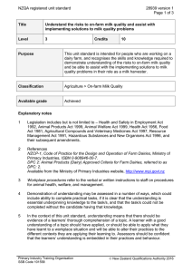 NZQA registered unit standard 28939 version 1  Page 1 of 3