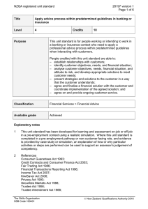 NZQA registered unit standard 28197 version 1  Page 1 of 6