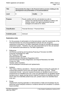 NZQA registered unit standard 25651 version 2  Page 1 of 3