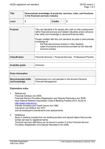 NZQA registered unit standard 28155 version 1  Page 1 of 3