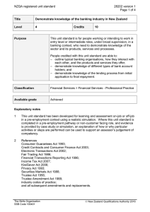 NZQA registered unit standard 28202 version 1  Page 1 of 4