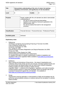 NZQA registered unit standard 28359 version 1  Page 1 of 3