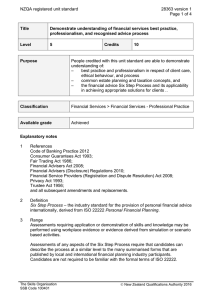 NZQA registered unit standard 28363 version 1  Page 1 of 4