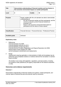NZQA registered unit standard 28366 version 1  Page 1 of 3