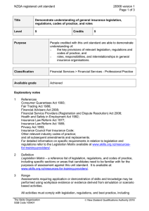 NZQA registered unit standard 28368 version 1  Page 1 of 3