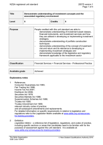 NZQA registered unit standard 28375 version 1  Page 1 of 4