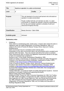 NZQA registered unit standard 21937 version 3  Page 1 of 3