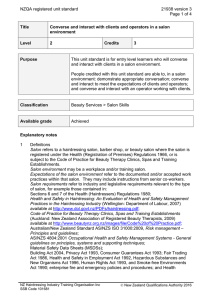 NZQA registered unit standard 21938 version 3  Page 1 of 4