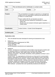 NZQA registered unit standard 16785 version 5  Page 1 of 3